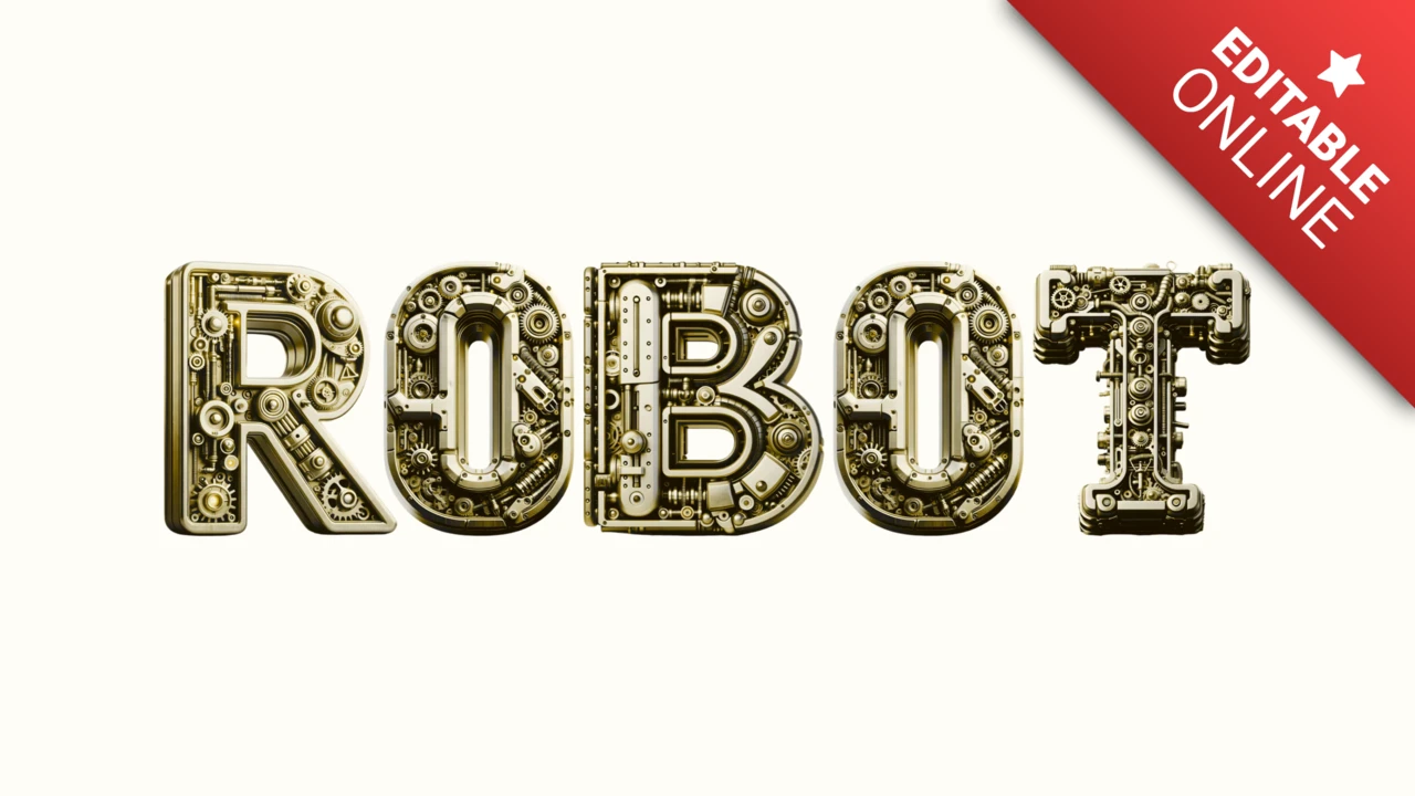 Schriftart Goldroboter