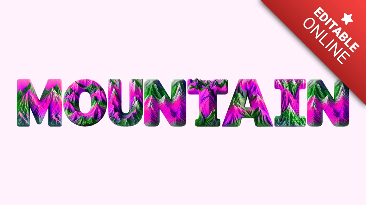 Schriftart Mountain magenta