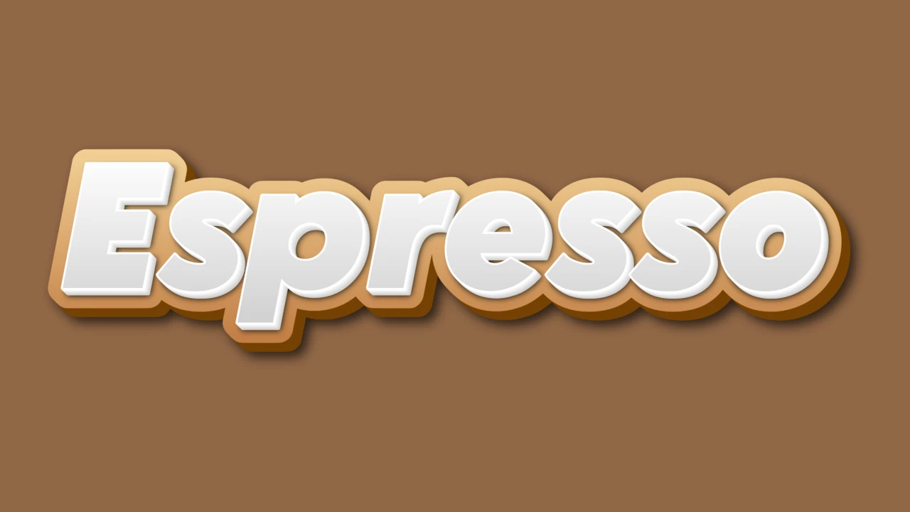 Effetto testo crema di caffè