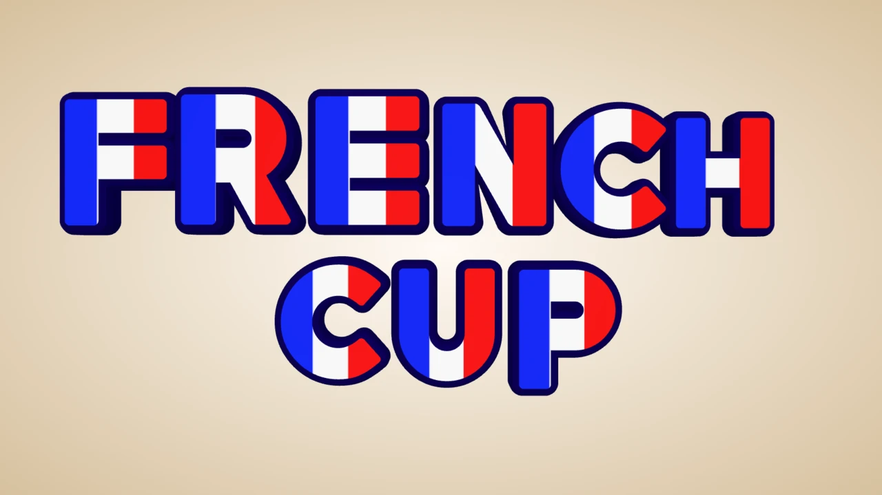 Effet de texte 3D animé aux couleurs françaises vibrantes