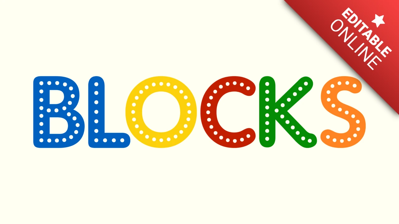 Blokkleuren lettertype