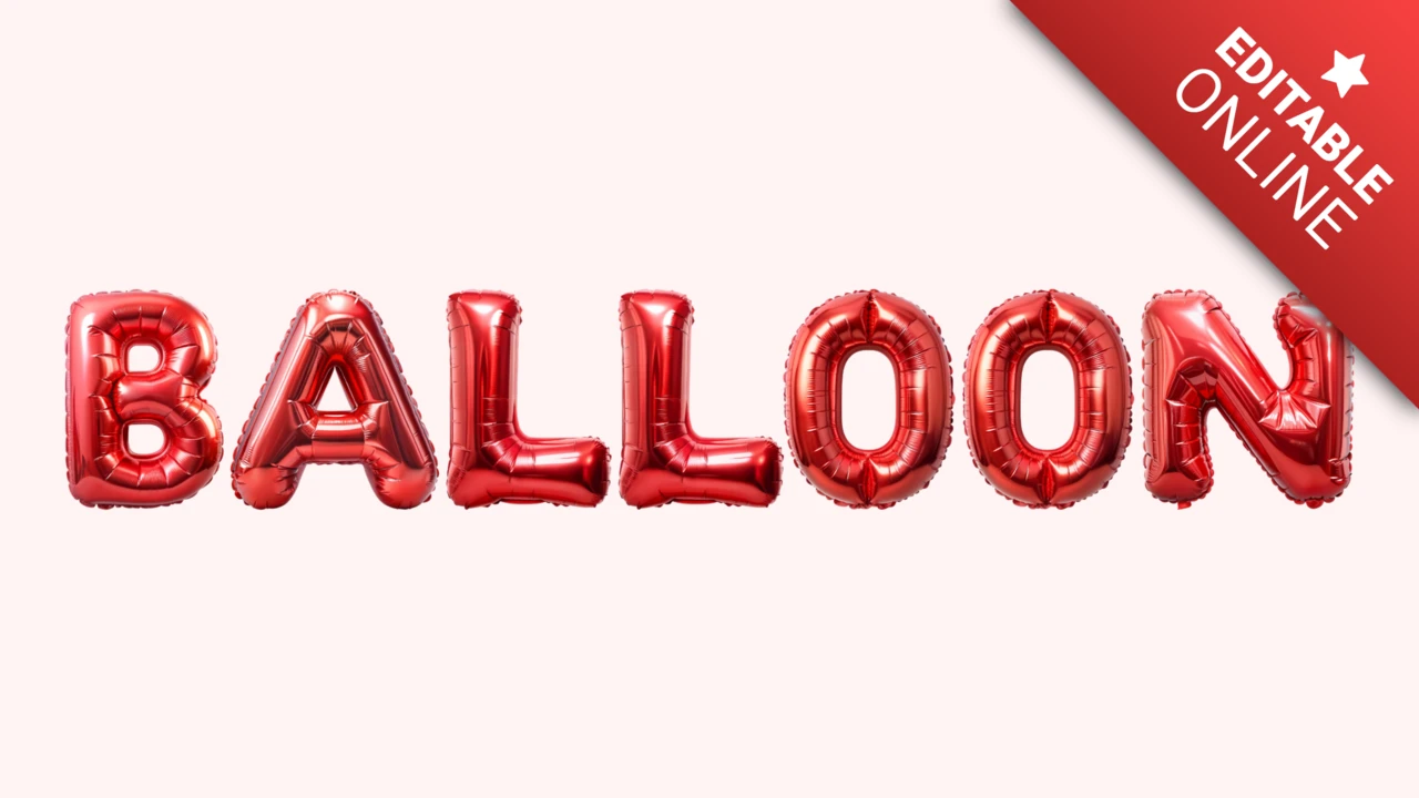 Font palloncino rosso