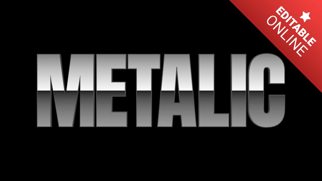 Strakke metalen geanimeerde texteffect