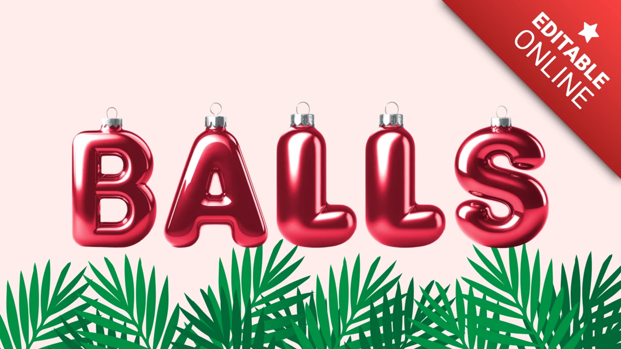 Red Christmas Balls Font