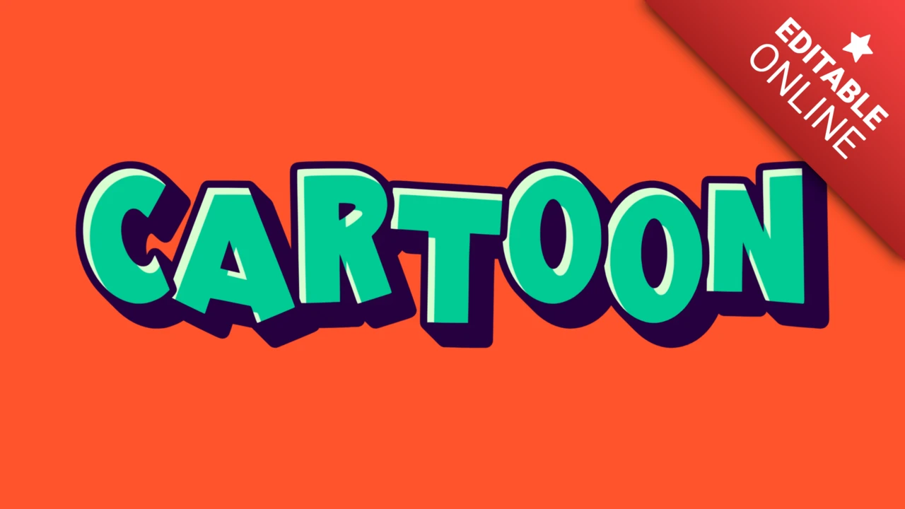 Effet de texte cartoon