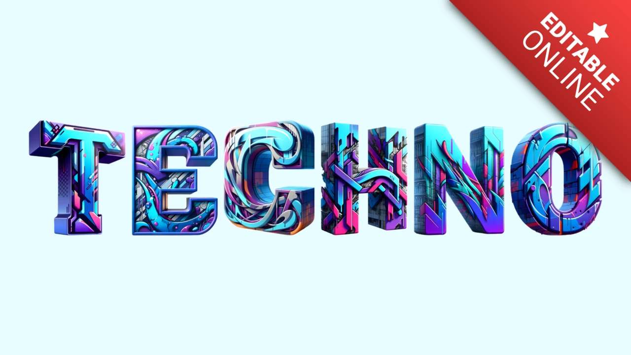 Czcionka alfabetu techno
