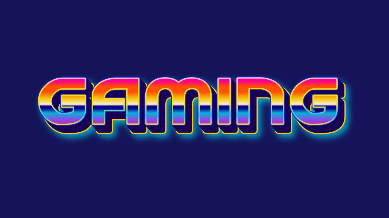 Gradient Retro Gaming Text Effect