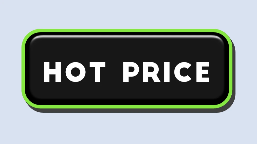 Black and Green Highlighted 3D Modern Button