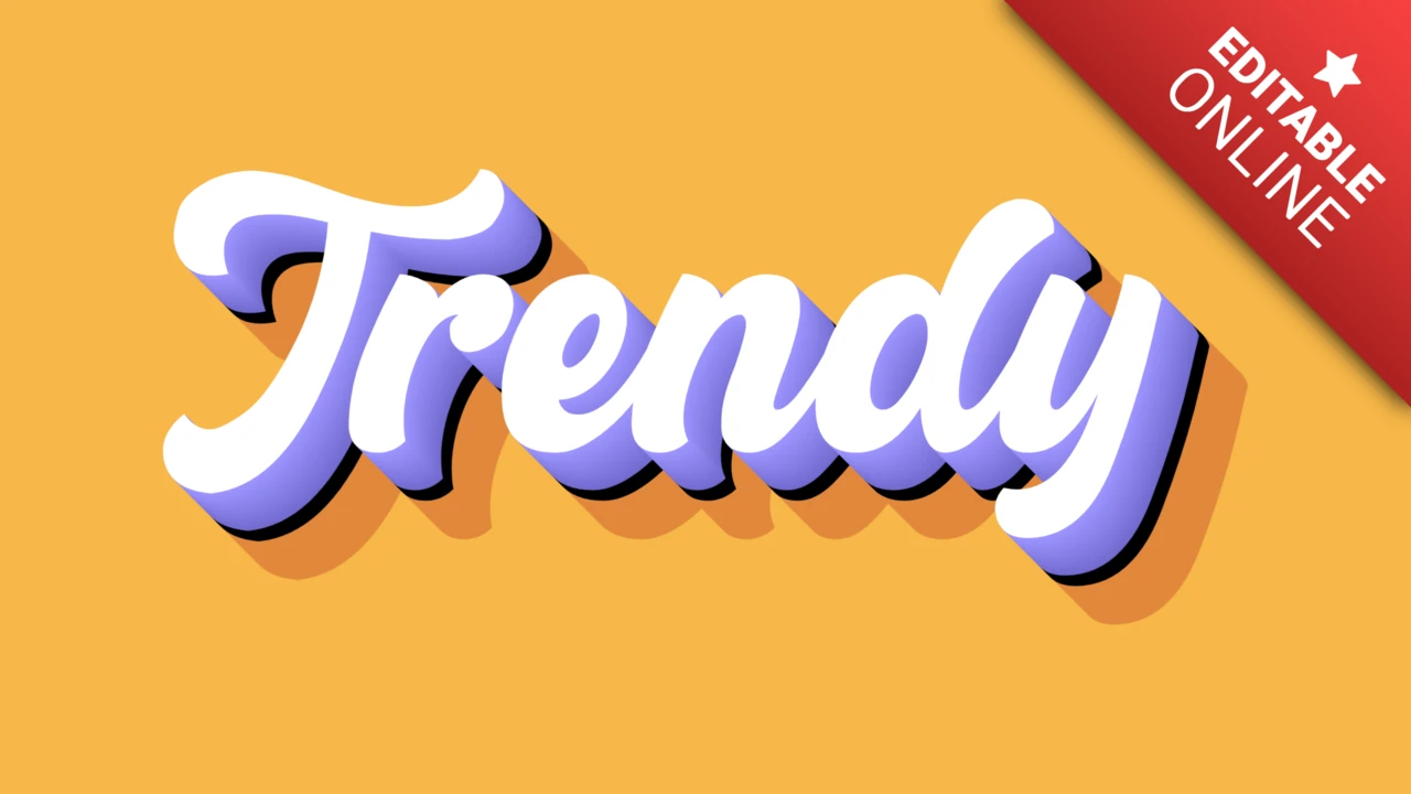 Efeito de texto 3D moderno