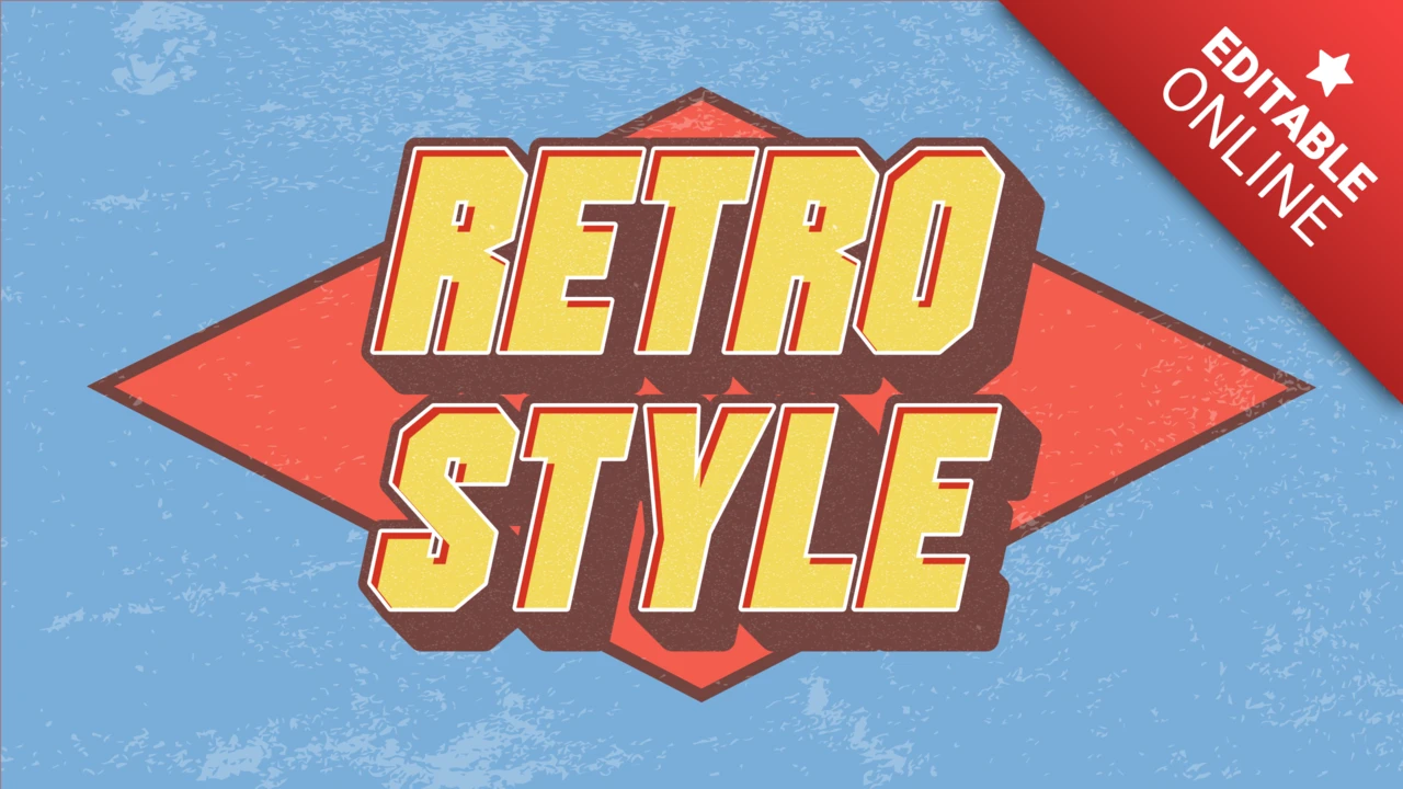 Vintage 3d tekststijl