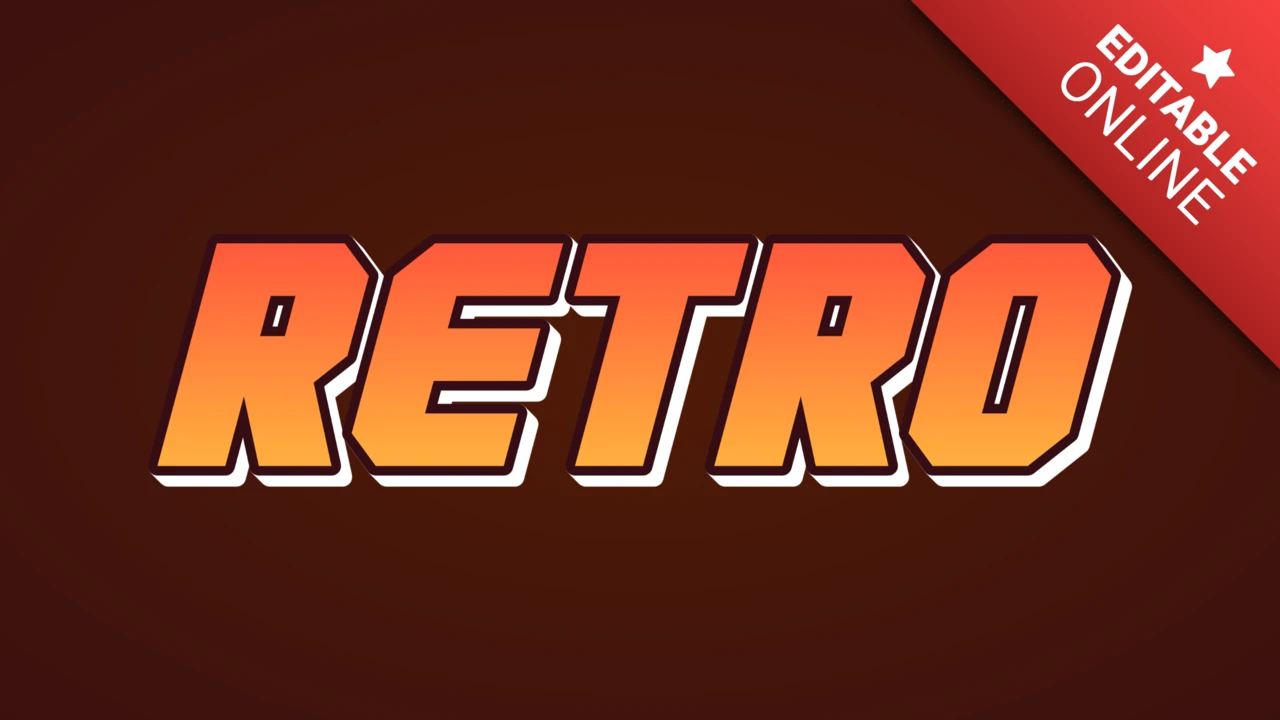 Retro metin efekti