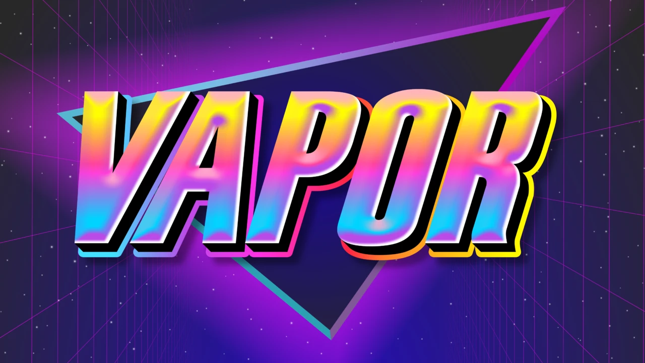 Cyber 80s Glow Text Effect