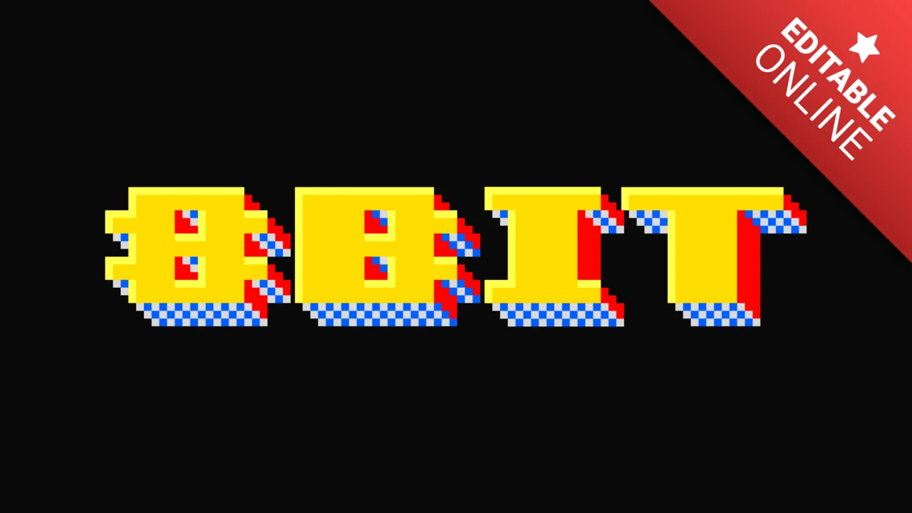 Efekt tekstu w stylu retro 8-bit