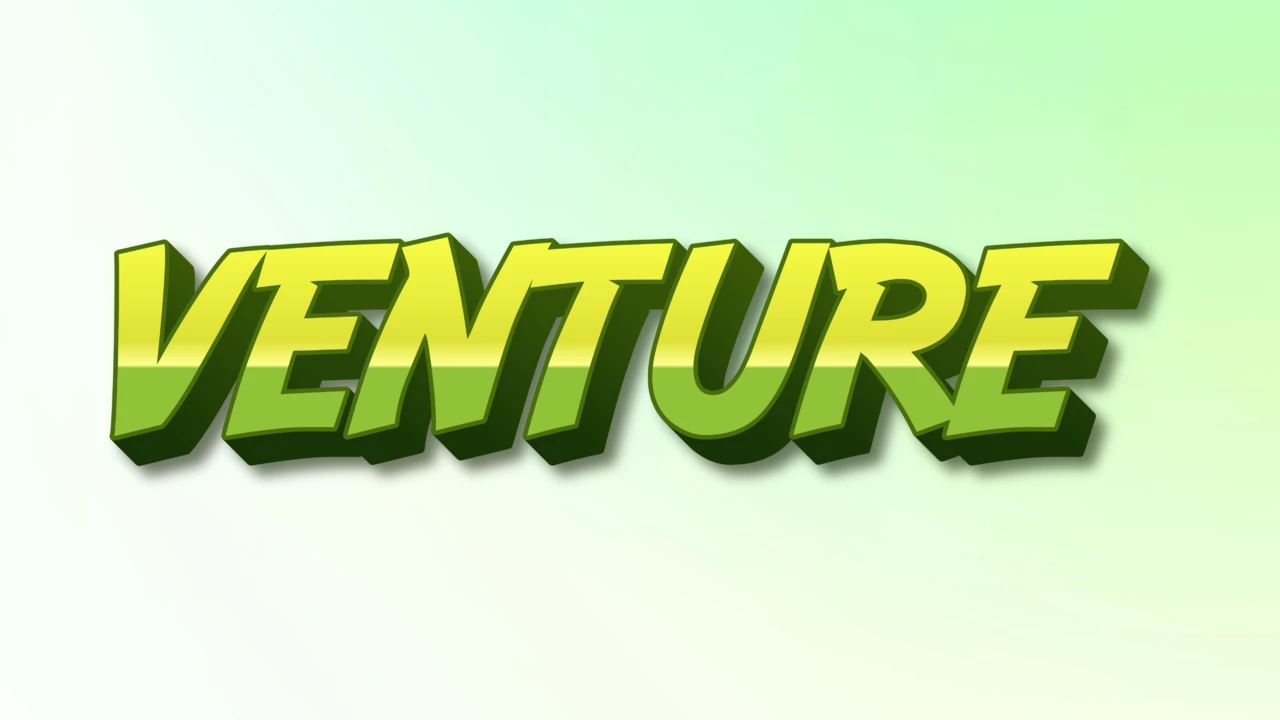 Effet de texte 3D style aventure cartoon vert