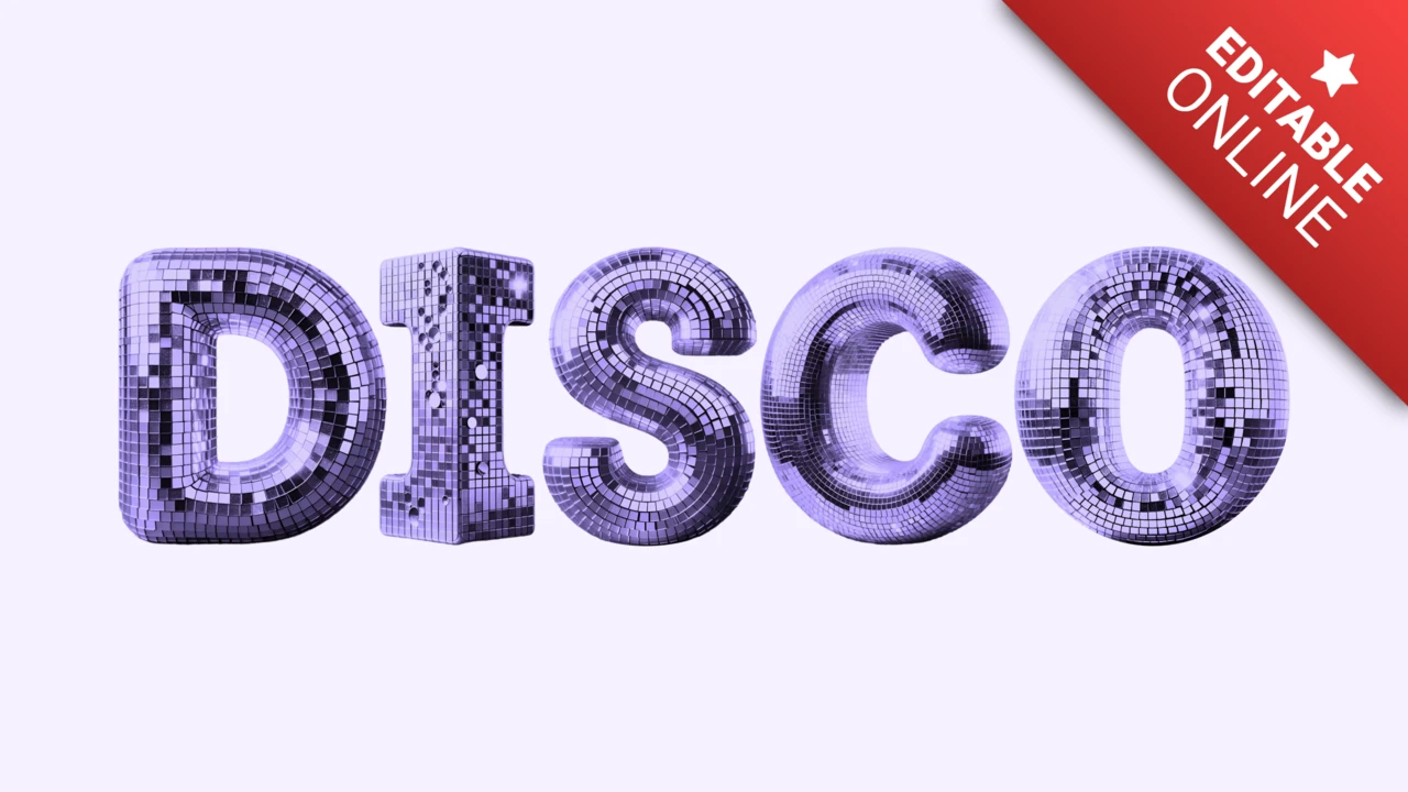 Fonte Disco ball purple