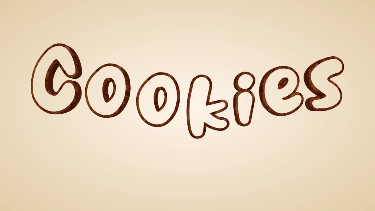 Efeito de texto 3D animado de biscoitos deliciosos