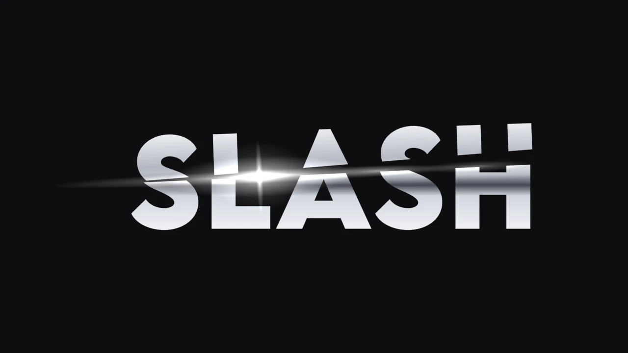 Metallic Slash Cut Text Effect