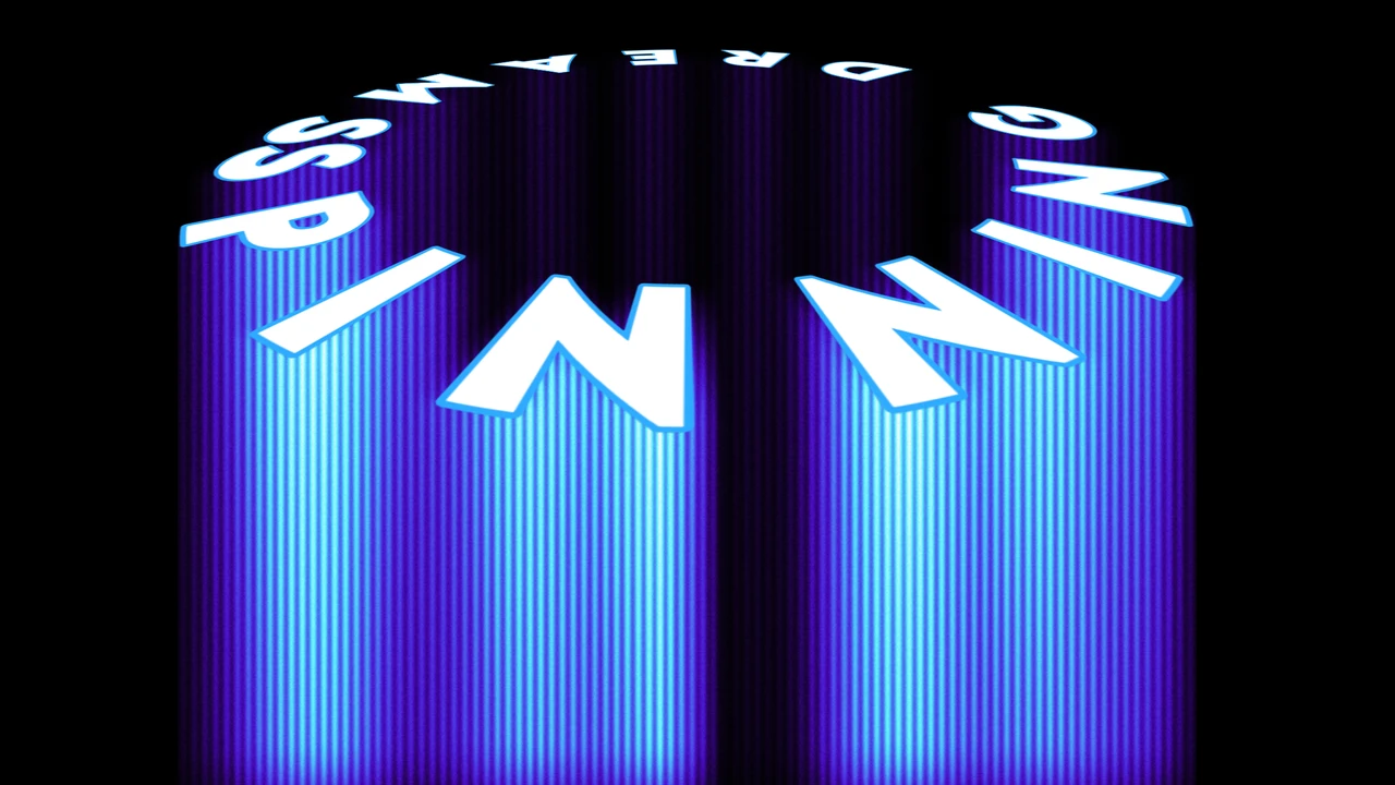 Circular Motion Blur Blue Text Effect