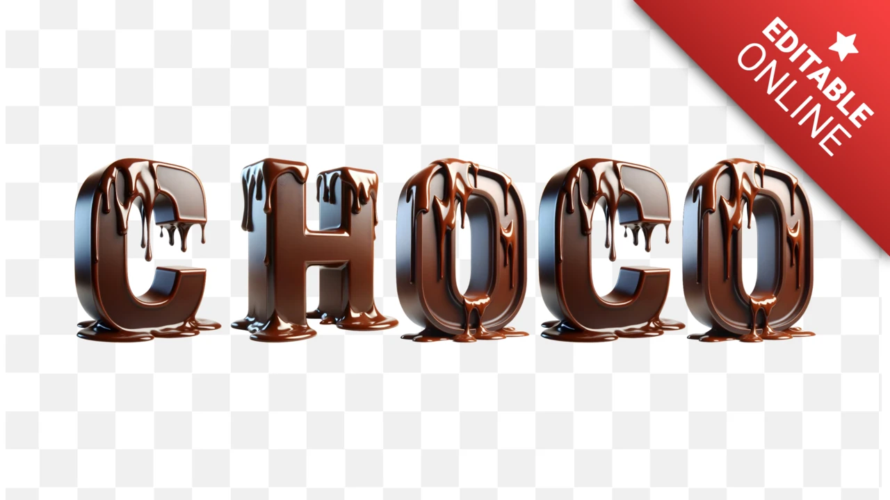 Schriftart Chocolate Alphabet