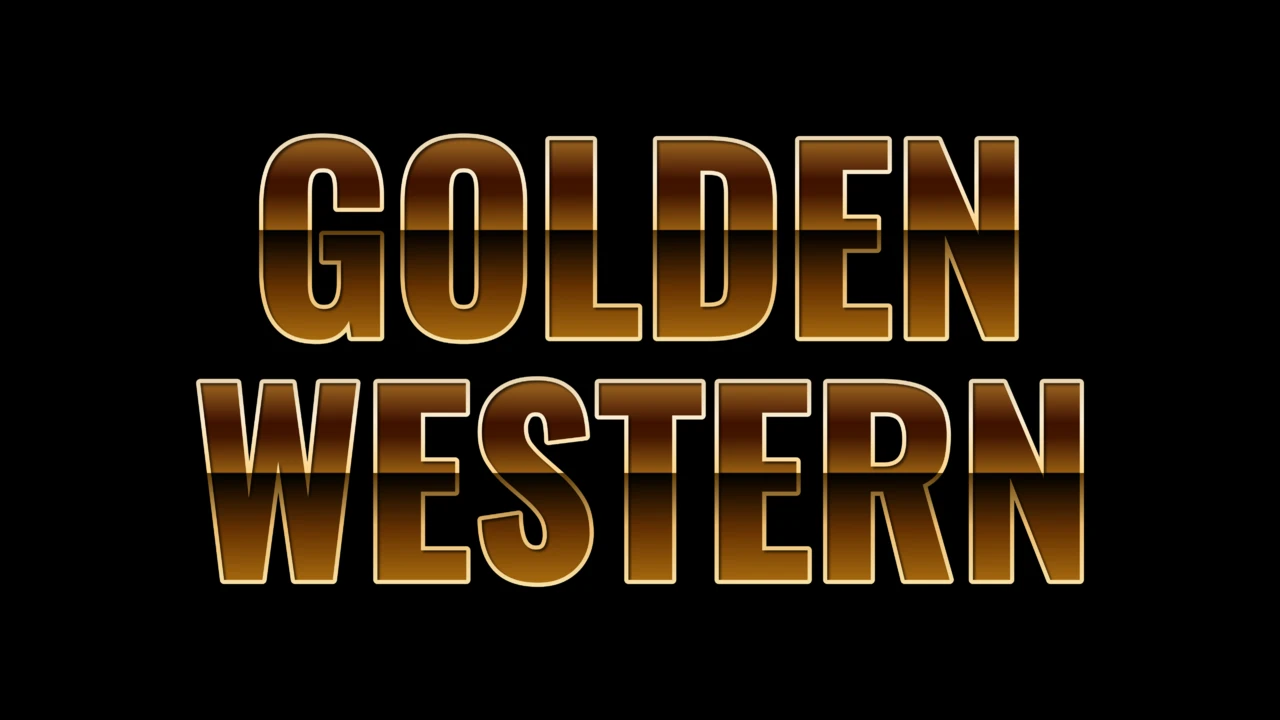 Effet de texte doré de style western