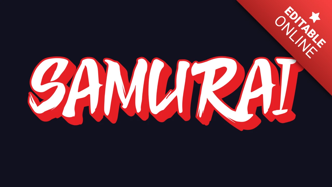 Efecto de texto Samurai