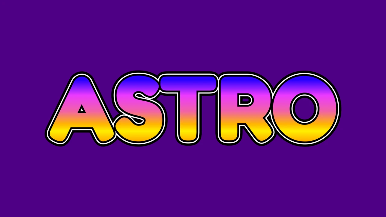 Efecto de texto astrológico en degradado