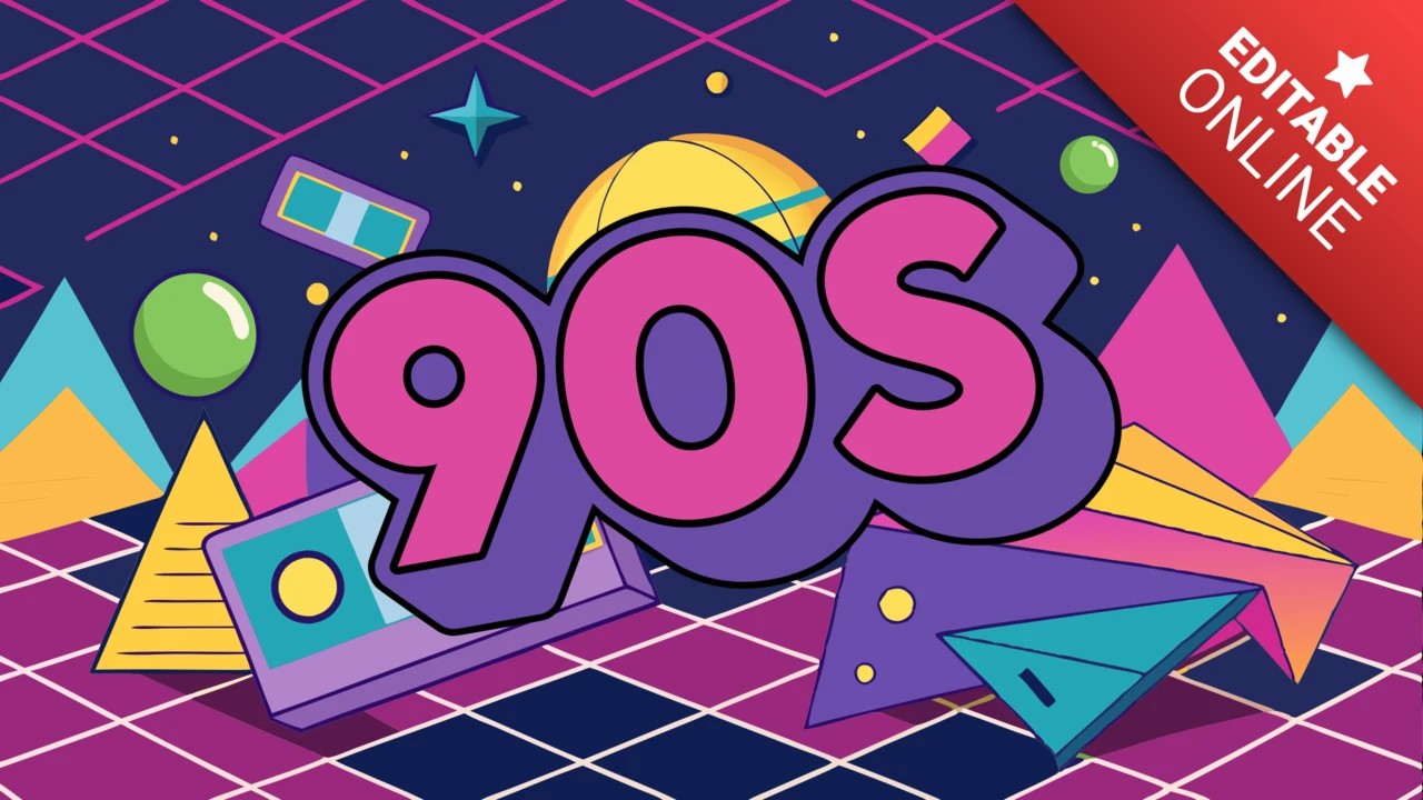 90er jahre retro-stil text-effekt