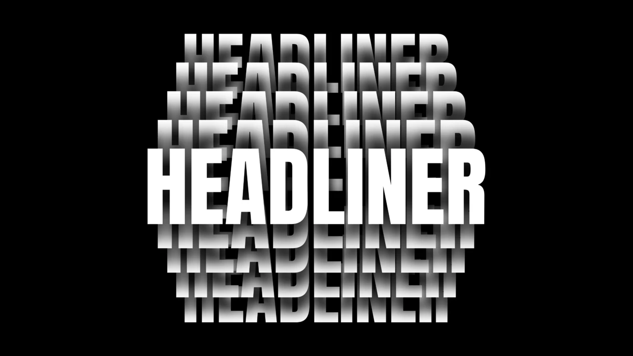 Perspective Stacked Text Effect