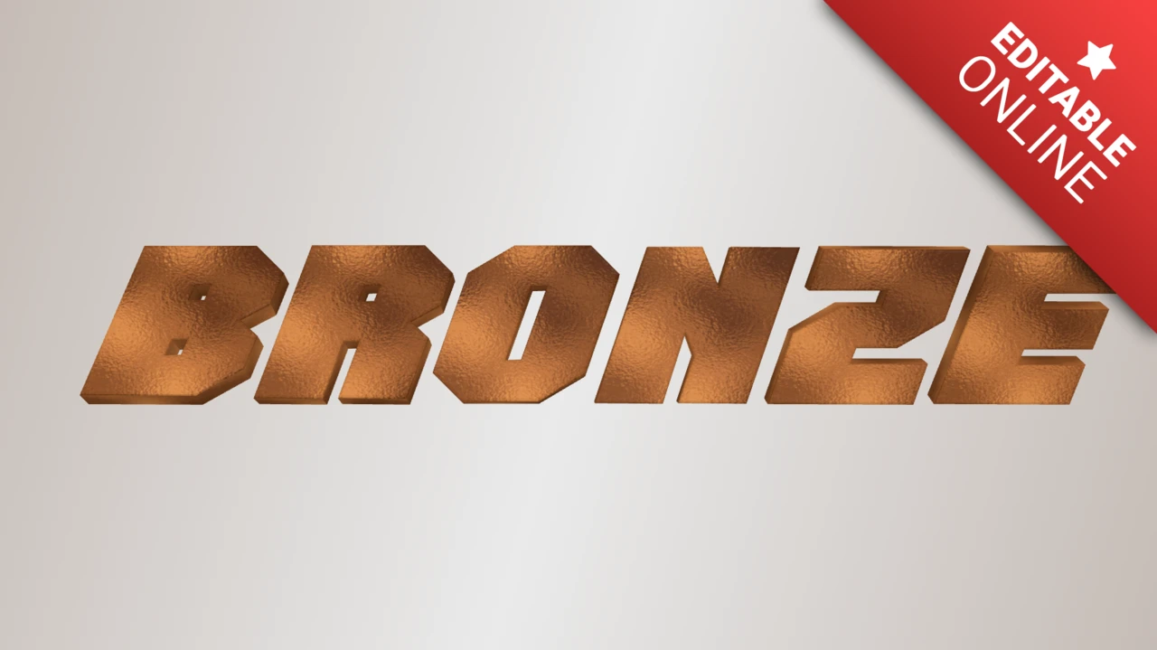 Effetto testo metallico bronzo