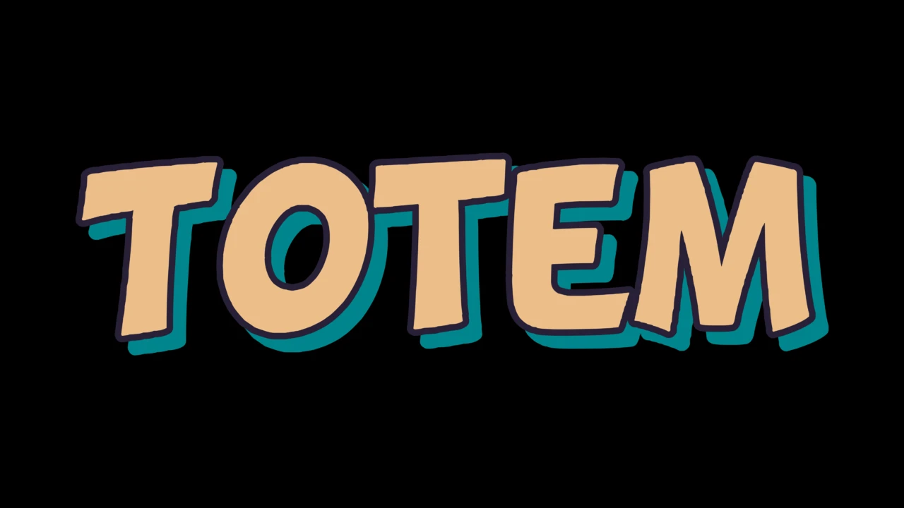 Efecto de texto de cartoon tribal Tiki