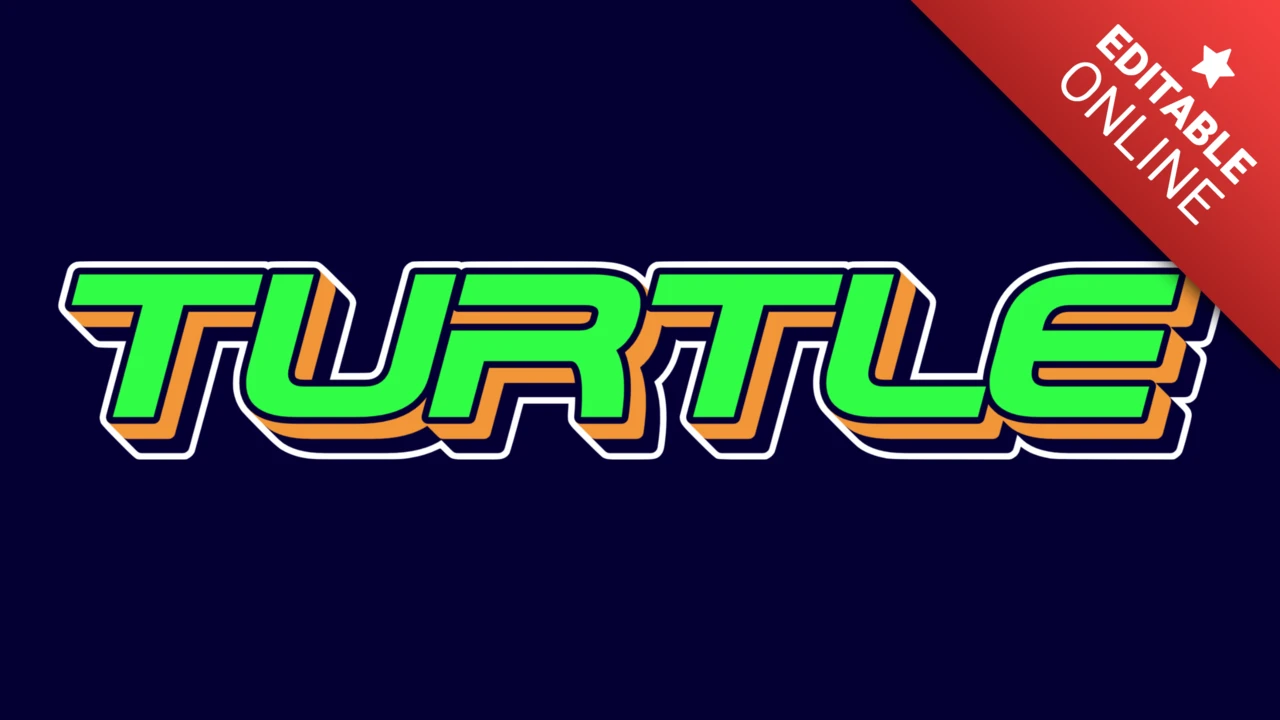 Effet de texte tortue