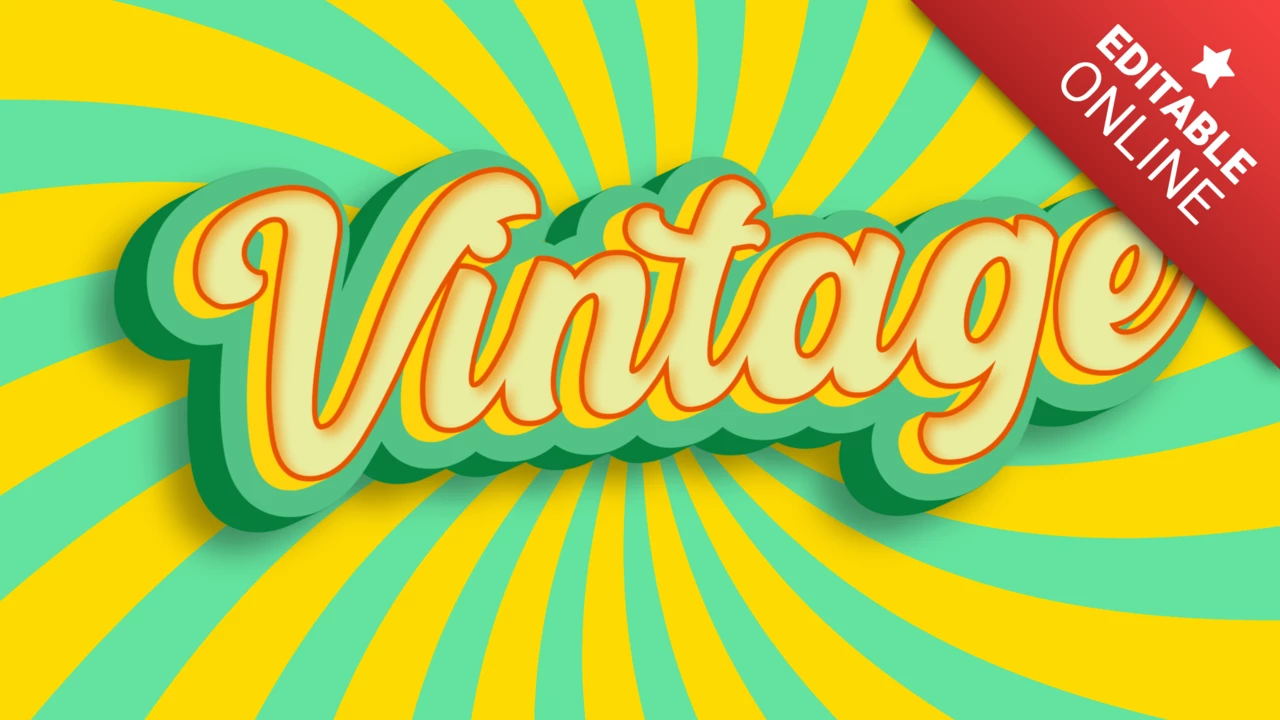 Efekt czcionki 3d w stylu vintage