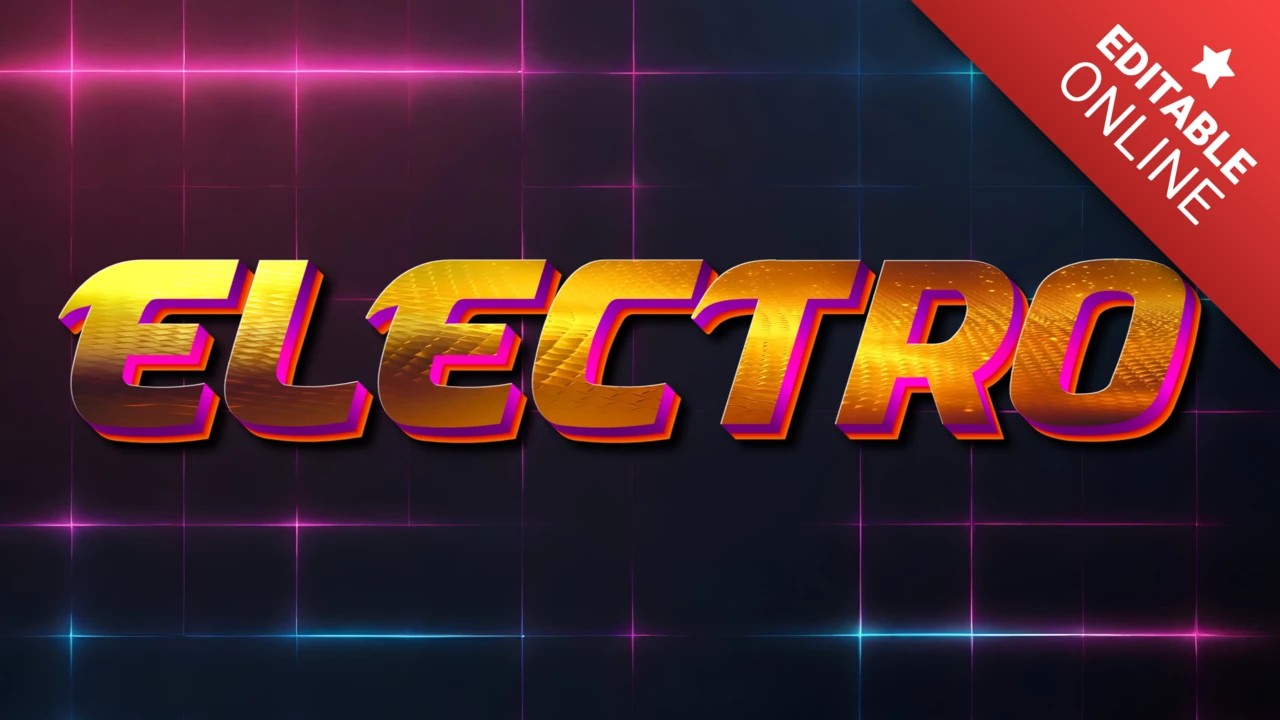 Electro 80s Text Effect