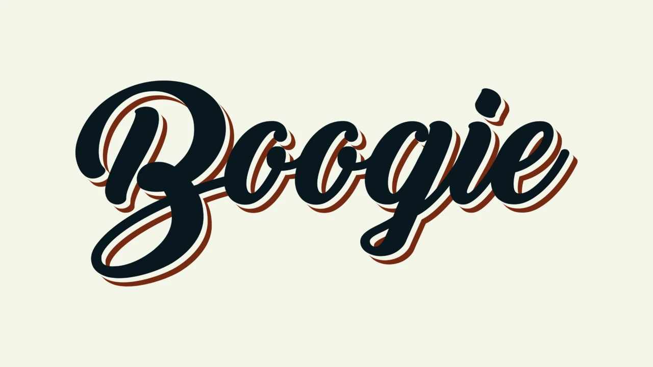 Retro Vintage Script Boogie Text Effect