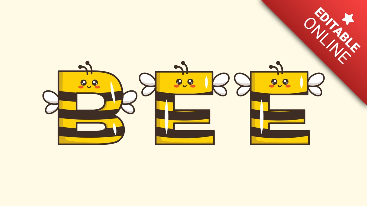 Niedliche Bienenschrift