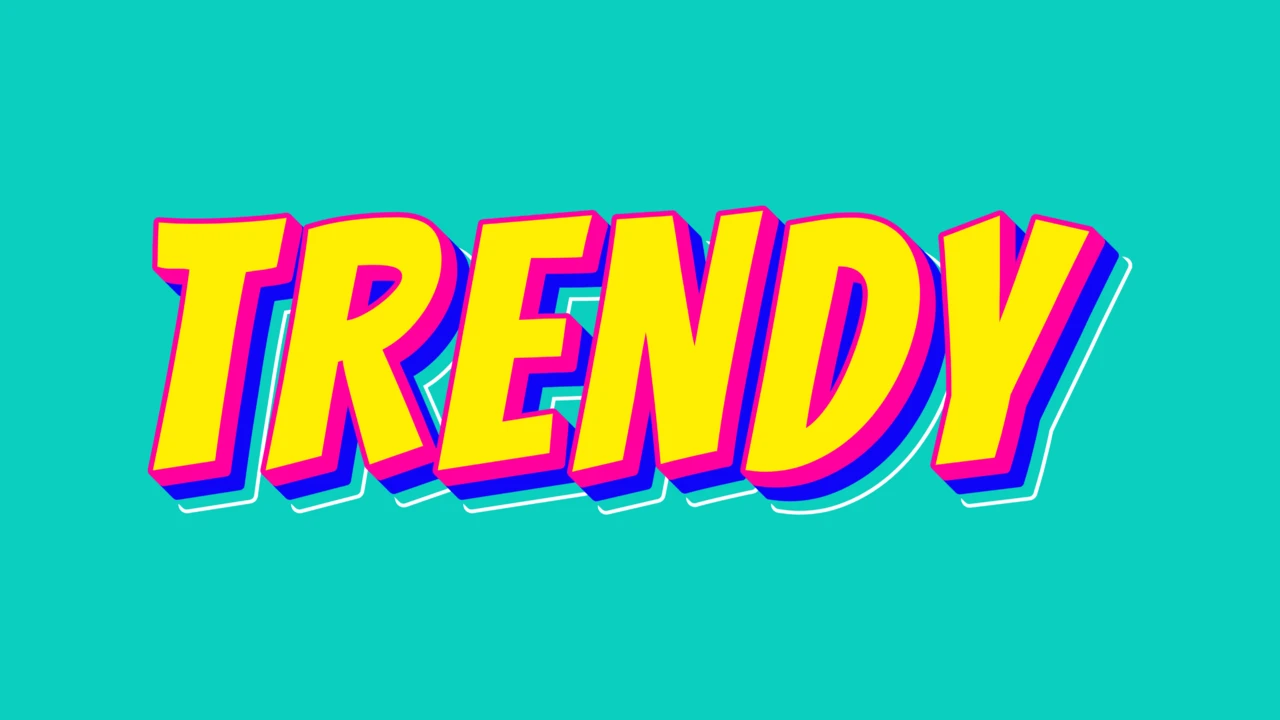 Estilo de texto de fuente 3D retro y moderno
