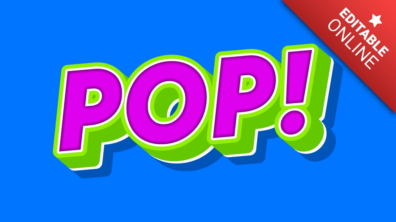 Efekt płaskiego tekstu pop
