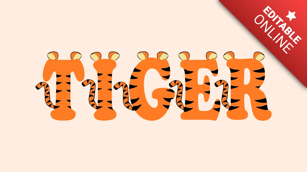 Fuente de dibujos animados Tiger