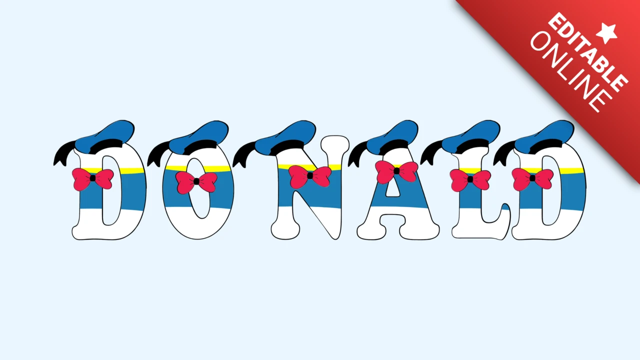 Fonte do desenho animado do pato Donald