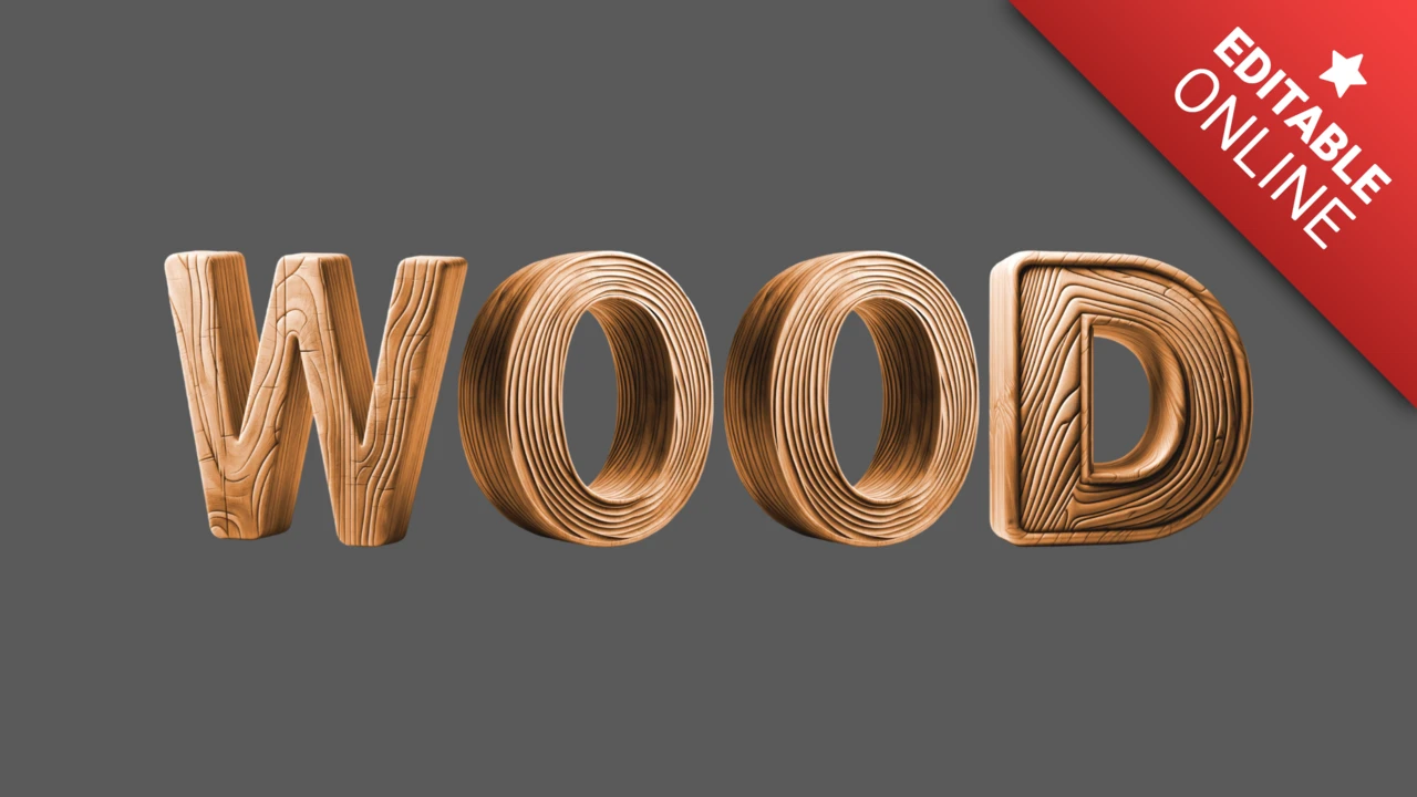 Generador de texto con letras de madera realistas