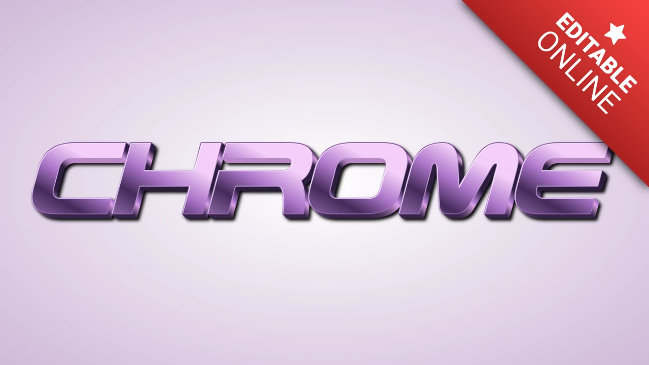 Effetto testo cromato viola