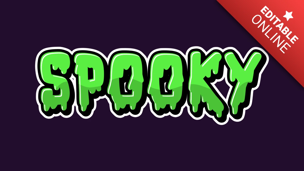Efecto de texto de baba inspirado en Halloween