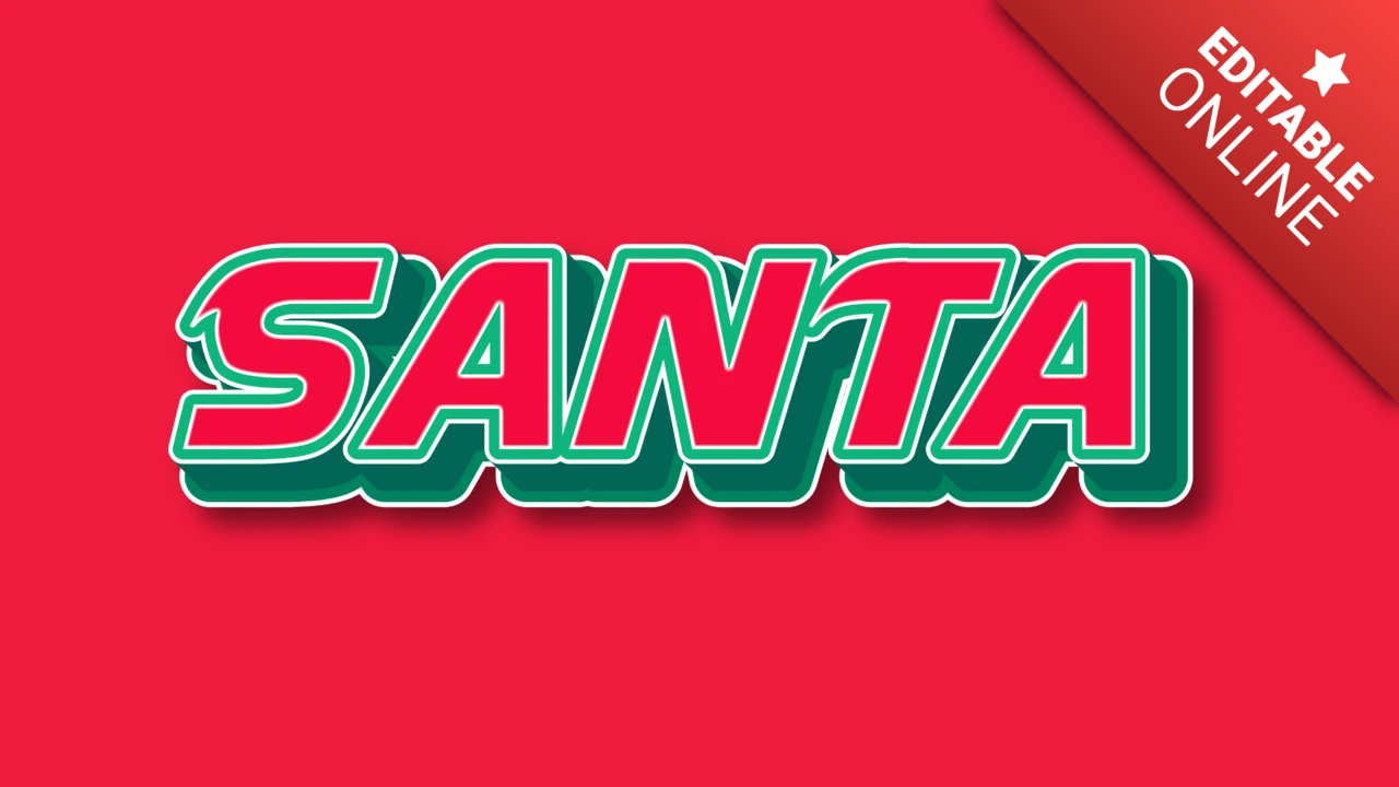 Effetto testo festivo di Babbo Natale
