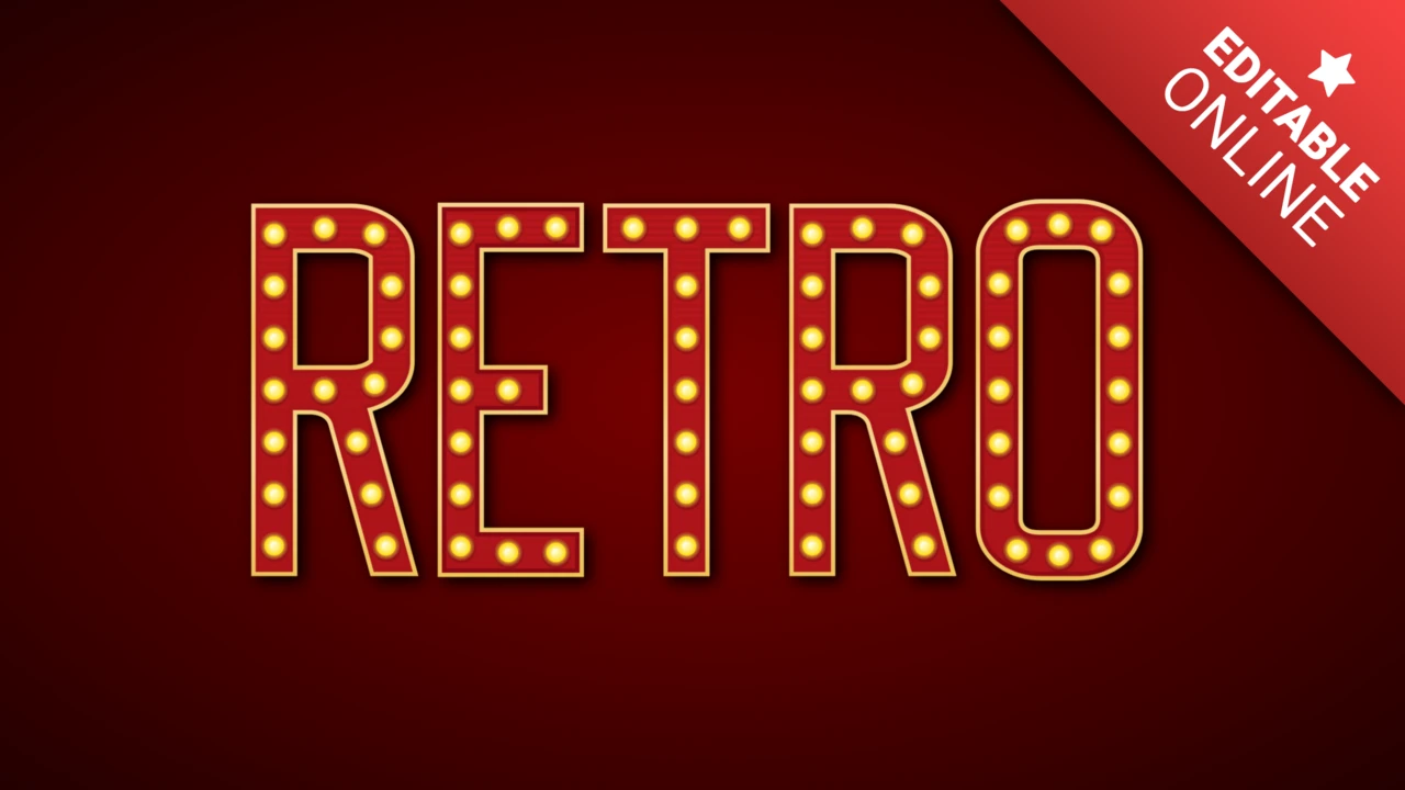 Vintage marquee licht teksteffect
