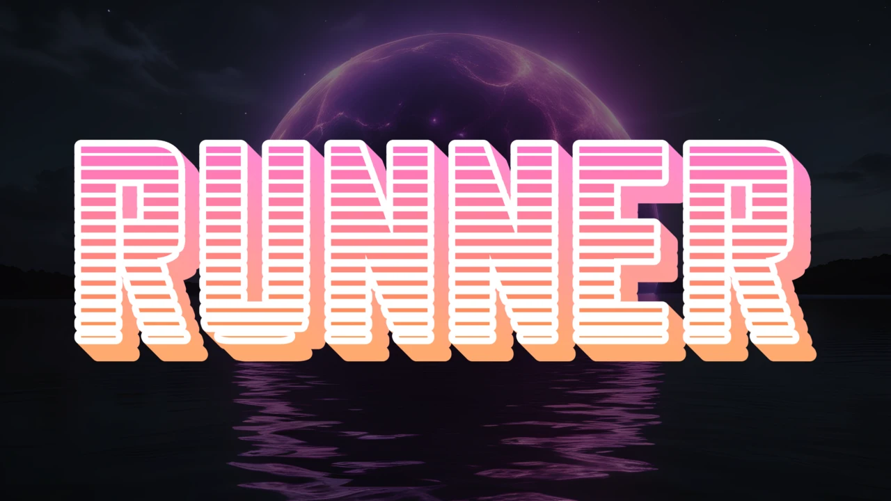 Sunset Retrowave Gradient Text Effect