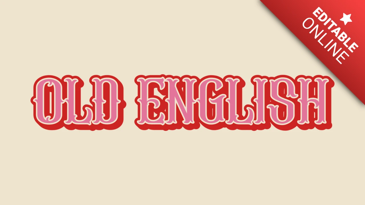 Vintage alt Englisch Text-Effekt