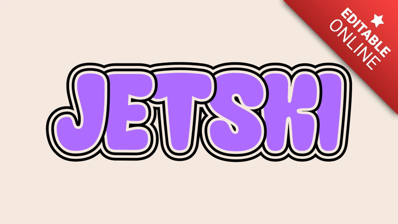 Efeito de texto de jet-ski