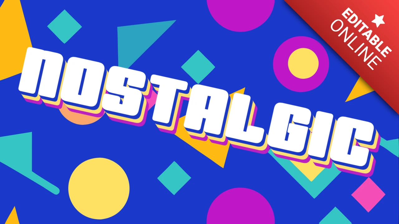 Nostalgiczny efekt tekstowy w stylu retro