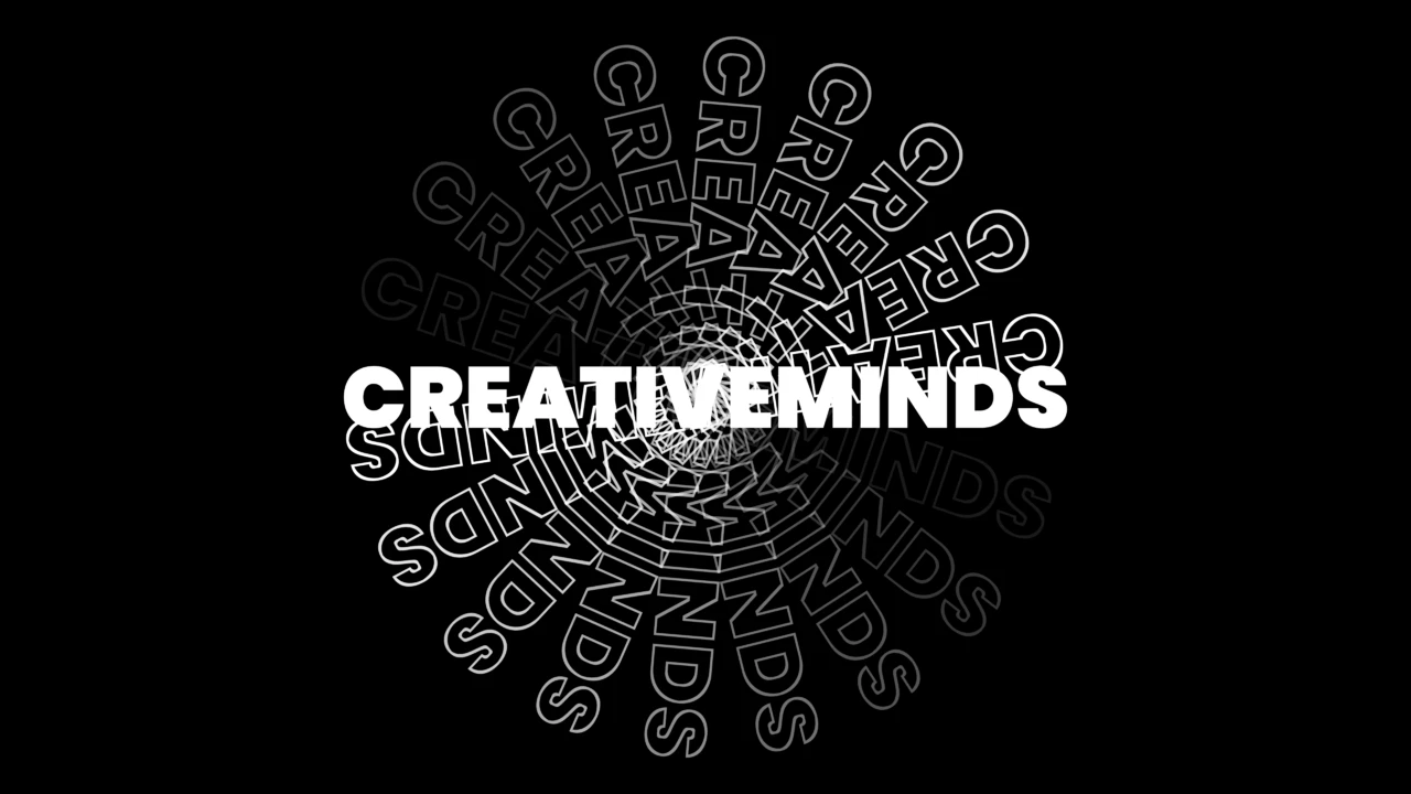 Spiral Radial Repeat Text Effect