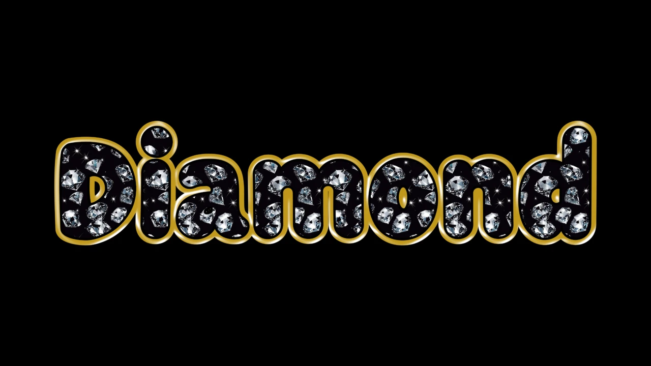 Efekt tekstu diamentowego bling